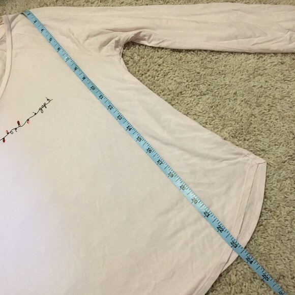 Powder Pink Soft Christmas Light Themed Top - Picture 13 of 14